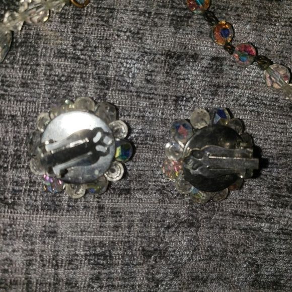 Beautiful Vintage Crystal Choker & Earrings Set - Picture 5 of 5